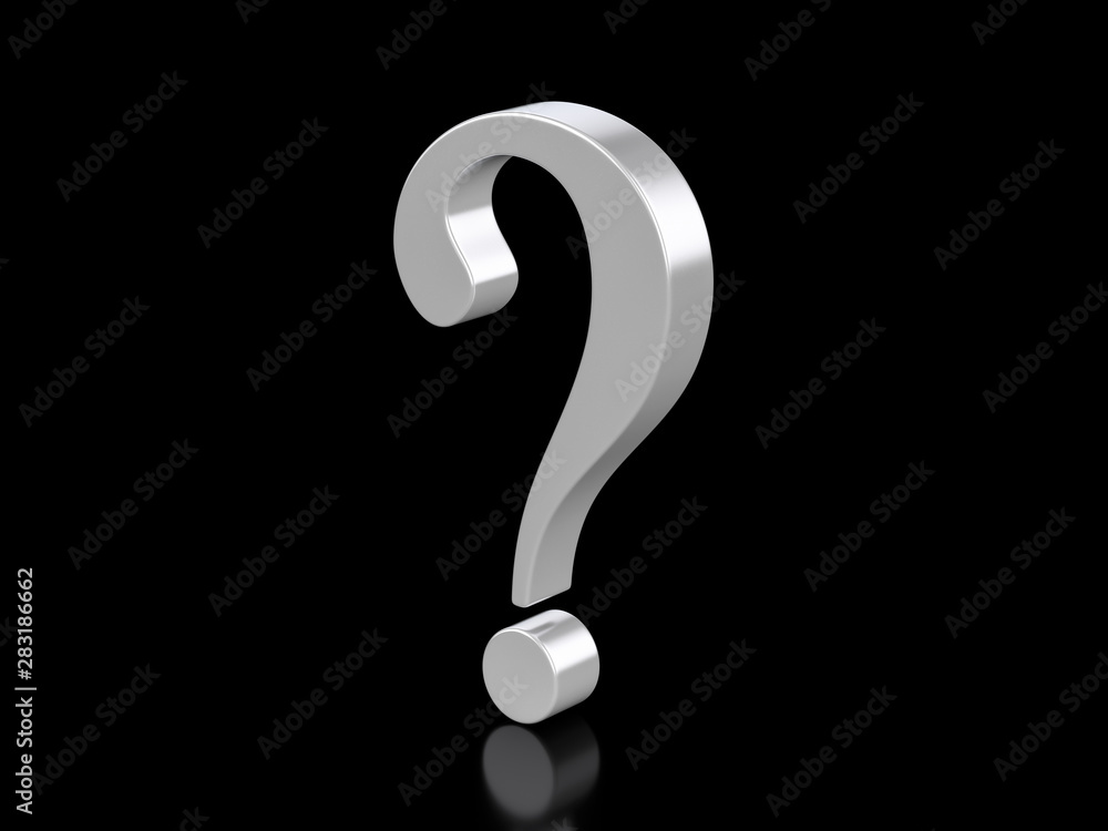 Metallic question symbol Metallic question symbol