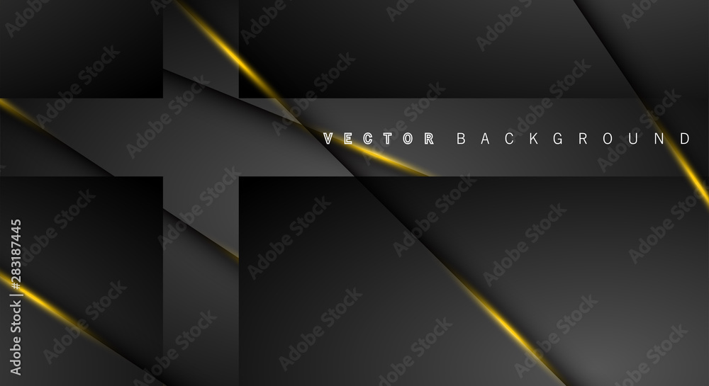 Gold light line shadow dark grey luxury background Gold light line shadow dark grey luxury background