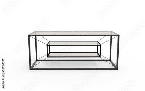 3D illustration of modern coffee table 