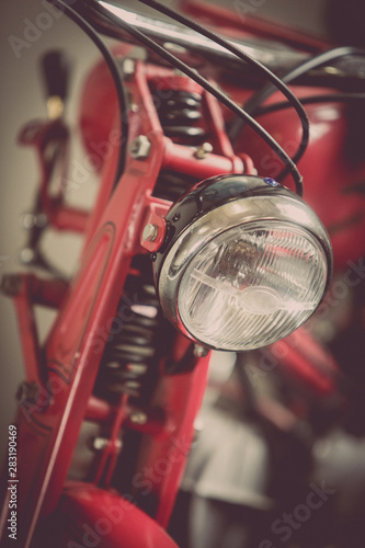 Classic vintage motorcycle headlight