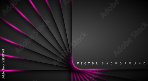 Pink light line shadow dark grey luxury background
