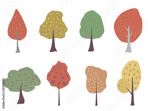 Set of tree, vector illustration
