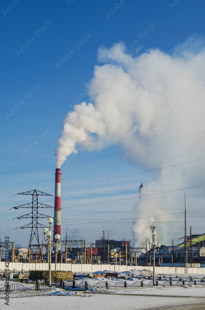 Environmental pollution with industrial waste