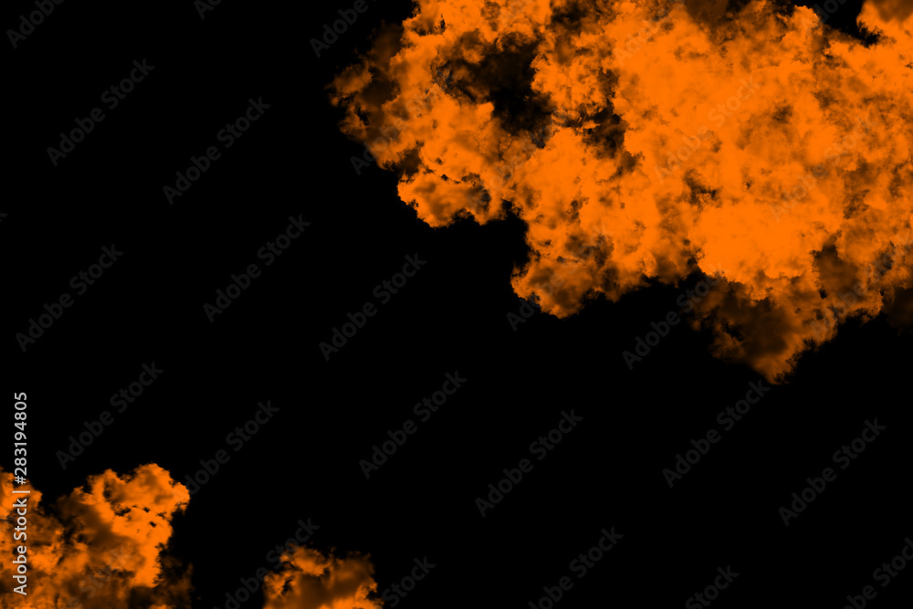 Obraz premium abstract colored dust explosion on a black background.abstract powder splatted background.