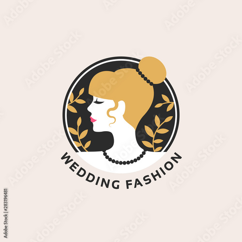Woman wedding emblem