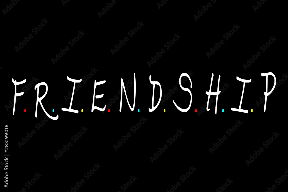 Friendship - Vector illustration design for banner, t-shirt graphics, fashion prints, slogan tees, stickers, cards, poster, emblem and other creative uses Friendship - Vector illustration design for banner, t-shirt graphics, fashion prints, slogan tees, stickers, cards, poster, emblem and other creative uses