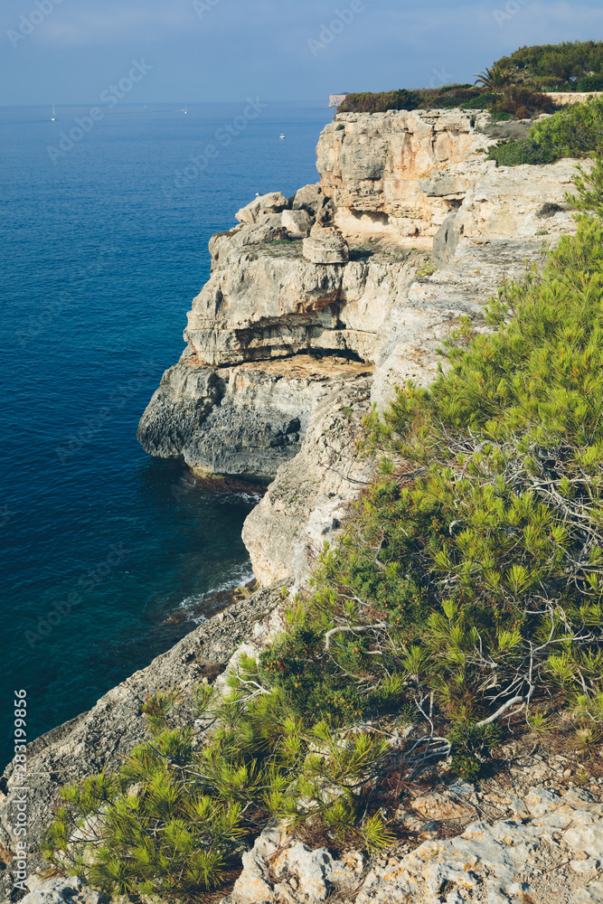 Cliffs on the mediterranean sea