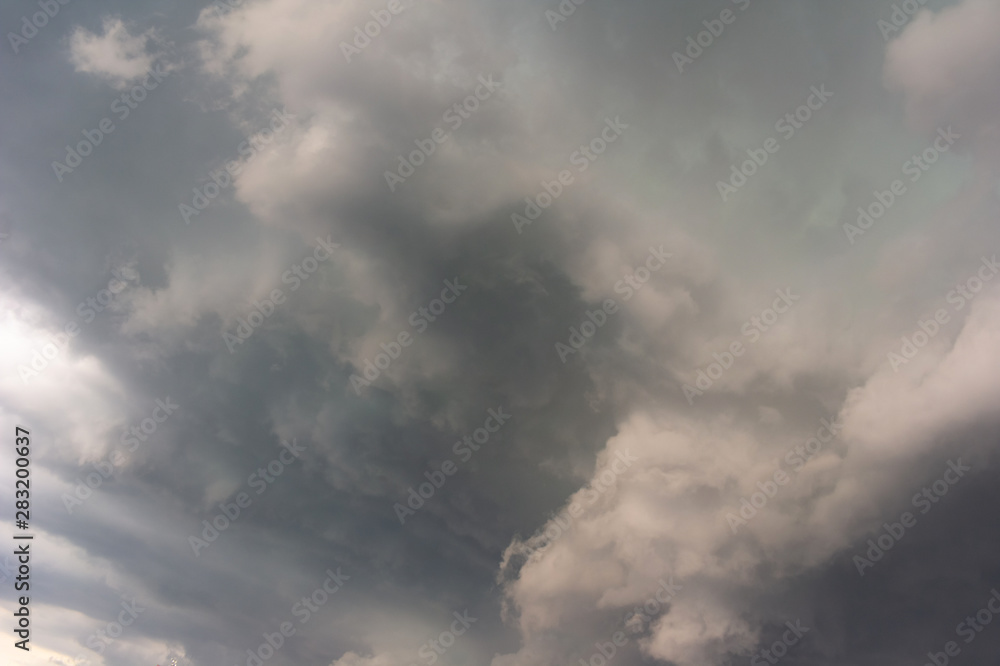 Dramatic cloud and stormy cloudy sky before storm. Beautiful abstract background