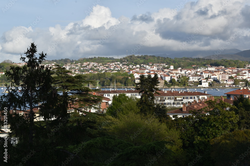Beautiful view of city in Spain, Irun