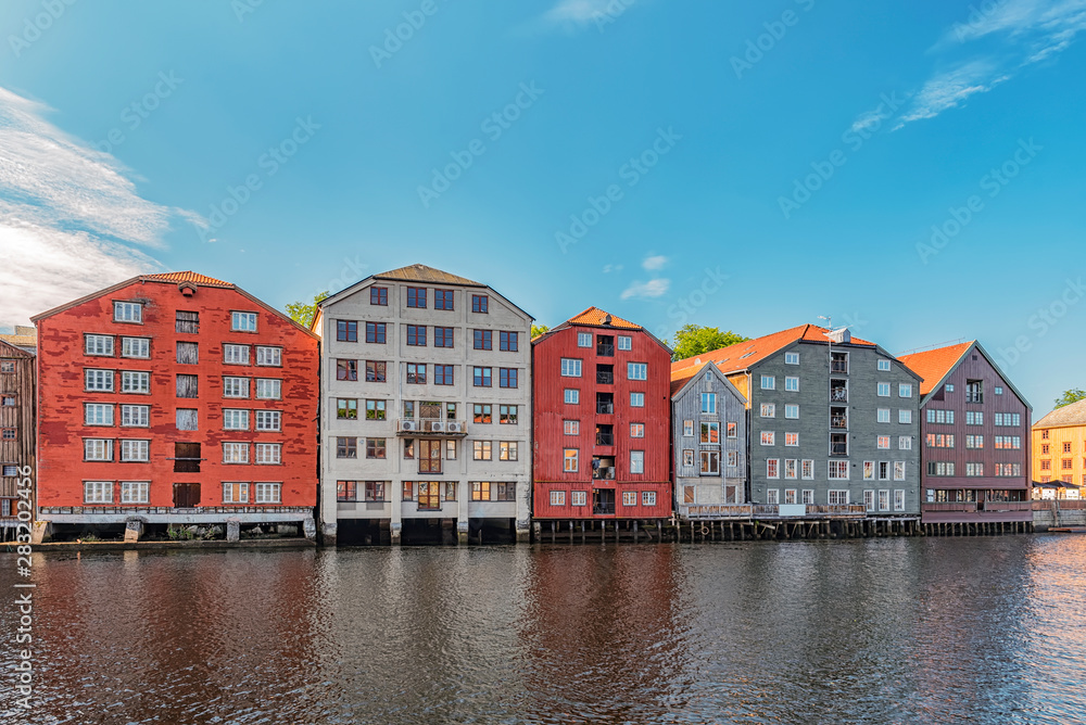 Trondheim River Nidelva Warehouses