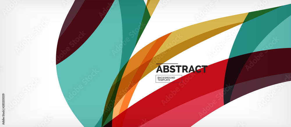 Obraz premium Linear wave web template. Vector illustration bright design. Decorative print. Decorative backdrop vector. Vector business illustration