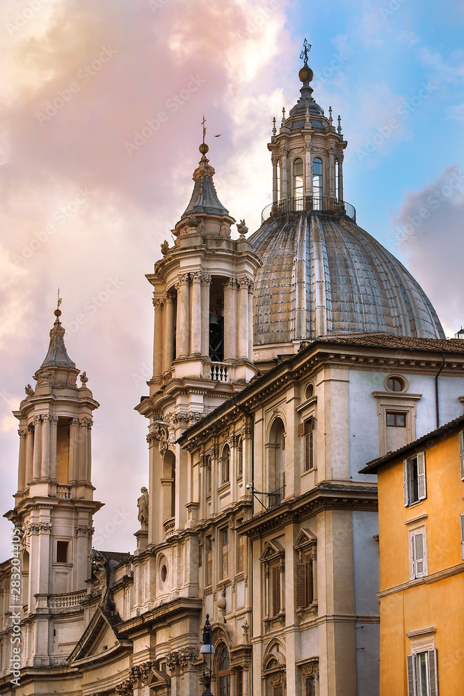 historic cityscapes and world famous sights of magnificent rome, italy