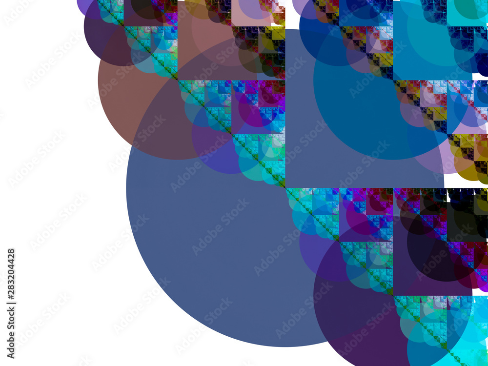 Fototapeta premium surreal futuristic digital 3d design art abstract background fractal illustration for meditation and decoration wallpaper
