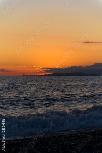 twilight of the sea. sunset