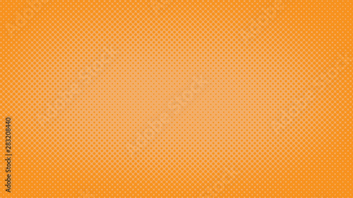 Pale orange and yellow  dotted background in pop art retro style, vector illustration