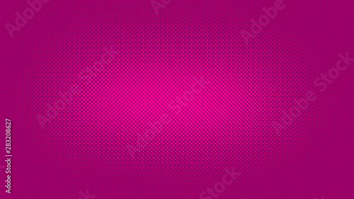 Magenta retro comic pop art background with haftone dots design. Vector clear template for banner or comic book design, etc