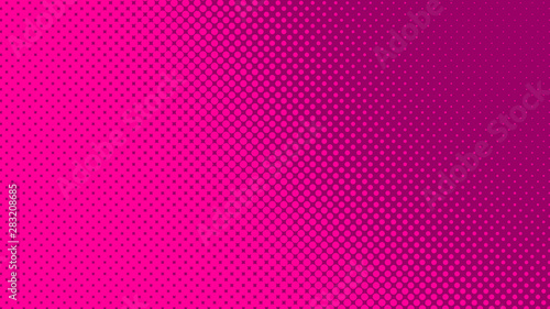 Magenta  dotted background in retro pop art comic style, vector illustration