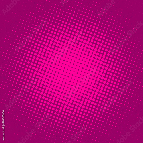 Magenta  dotted background in retro pop art comic style, vector illustration