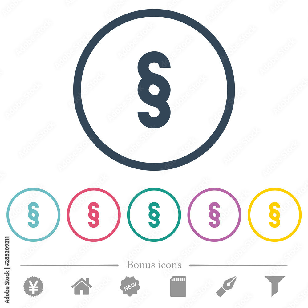 Paragraph symbol flat color icons in round outlines Paragraph symbol flat color icons in round outlines