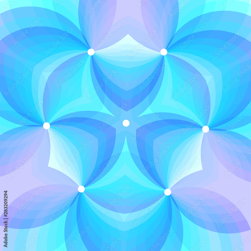Fototapeta premium Abstract template pattern. Bright fractal neon geometric shapes on white background. Element for design.