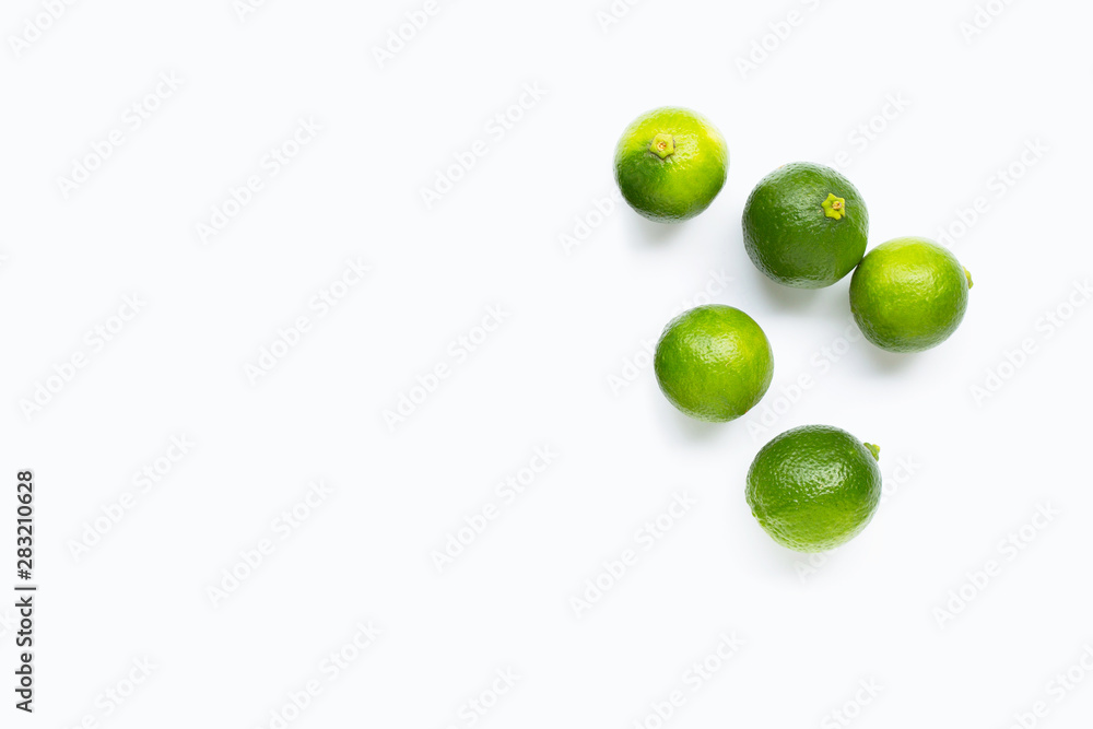 Limes isolated on white background. Limes isolated on white background.