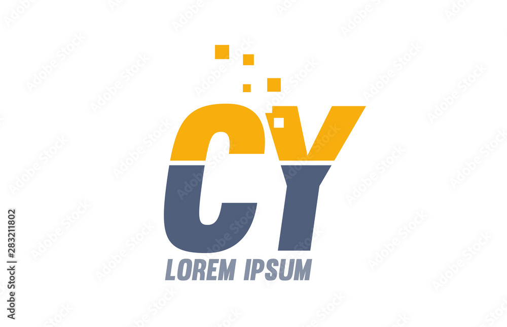 yellow blue CY C Y alphabet letter logo company yellow blue CY C Y alphabet letter logo company