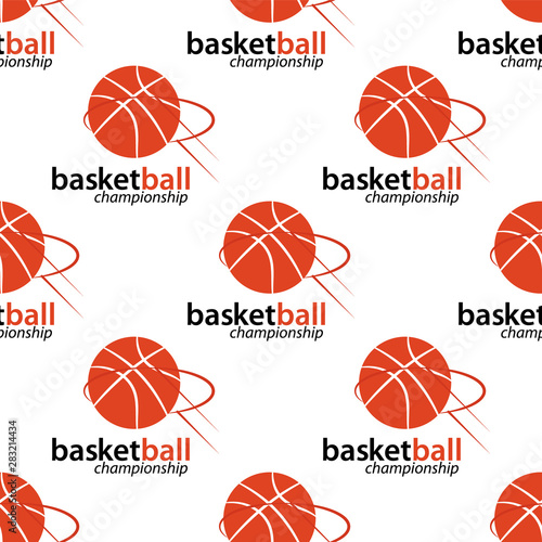 Basketball championship semless background. For poster and banner. Vector Illustration.