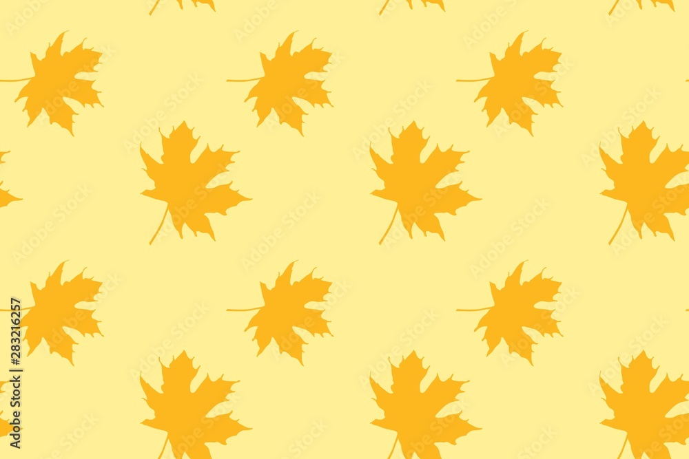 Maple leaf, seamless pattern, autumn yellow, rusty tones, vector illustration Maple leaf, seamless pattern, autumn yellow, rusty tones, vector illustration