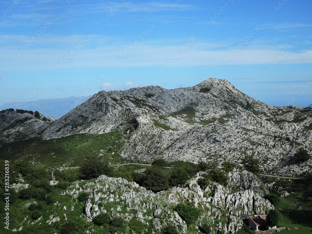 Rocky Mountain in the European Peaks in Asturias, Spain (Picos de Europa)