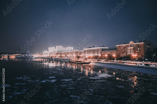 Photography night view of the city