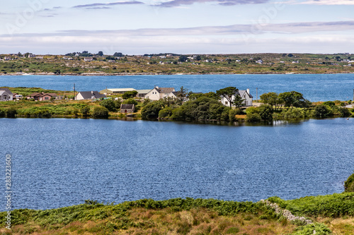Wallpaper Mural Bay with farm field and houses Torontodigital.ca