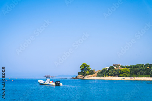 Beautiful sea, rocks, forests and beaches in Greece