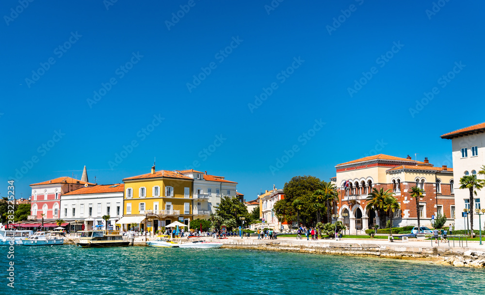 Houses in the old town of Porec, Croatia