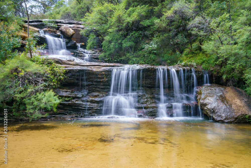 waterfall on undercliff walk, blue mountains national park, australia 6