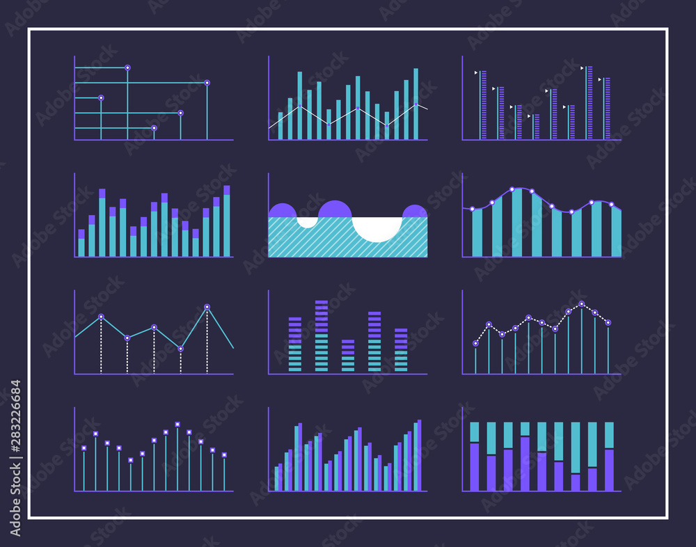 modern infographic design chart set