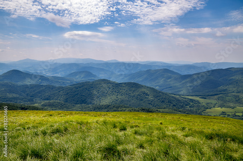 Piękna panorama Bieszczad