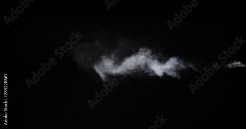 White steam from air saturator
