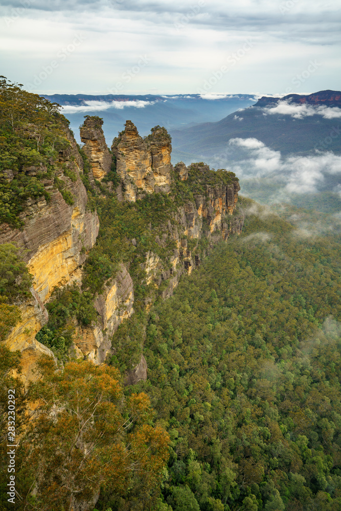 three sisters from echo point in the blue mountains national park, australia