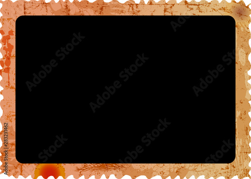 old grungy photo frame,empty photograph vector illustration,isolated on white background, free space for pics