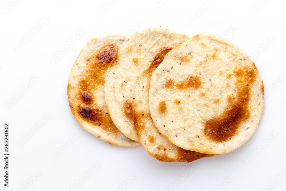 Flatbreads. Arab Bread isolated on white background. Flatbreads. Arab Bread isolated on white background.