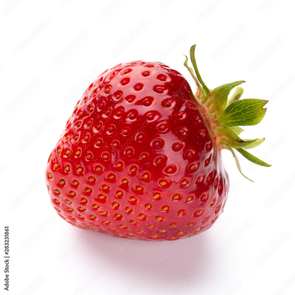 Fresh strawberries closeup on a white background. Isolated - Image Fresh strawberries closeup on a white background. Isolated - Image