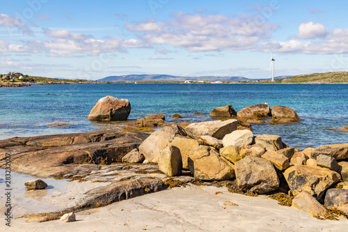 Sunny day in beach in Carraroe photo