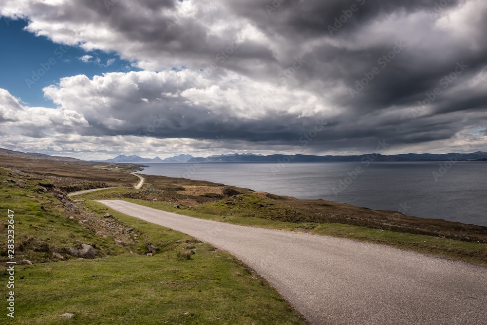 View across Inner Sound towards Skye in Scotland