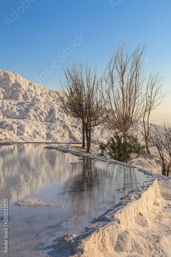 pamukkale glacier in denizli turkey