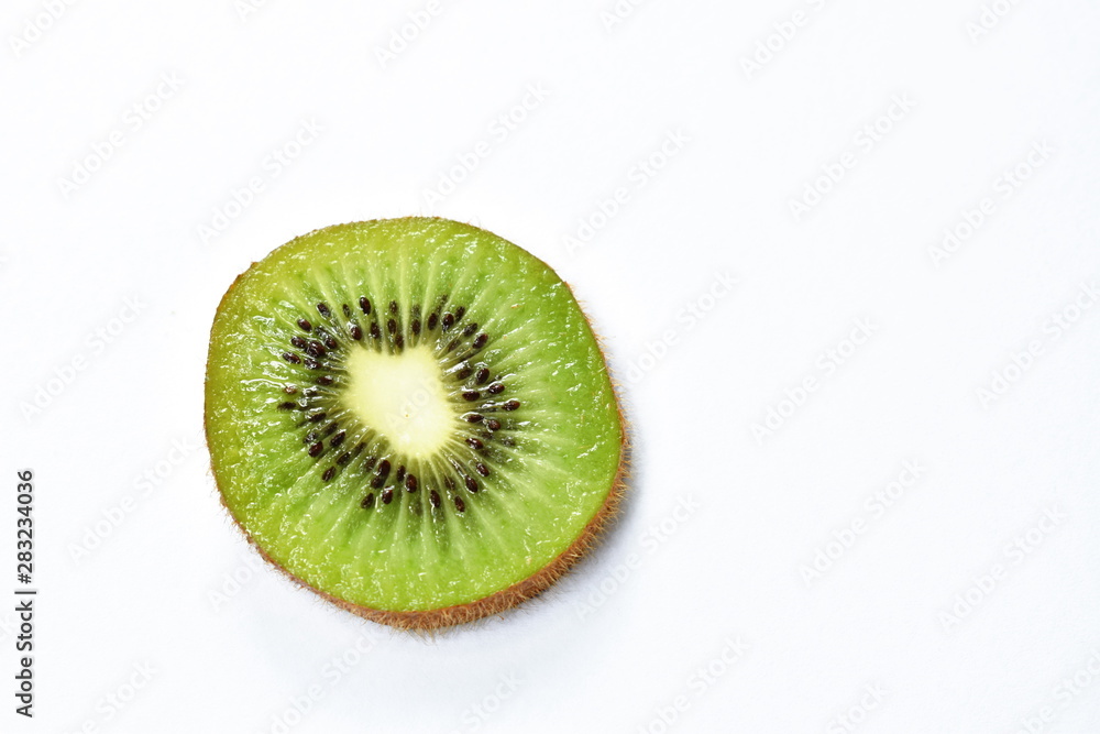 fresh kiwi fruit slice arranging on white background fresh kiwi fruit slice arranging on white background