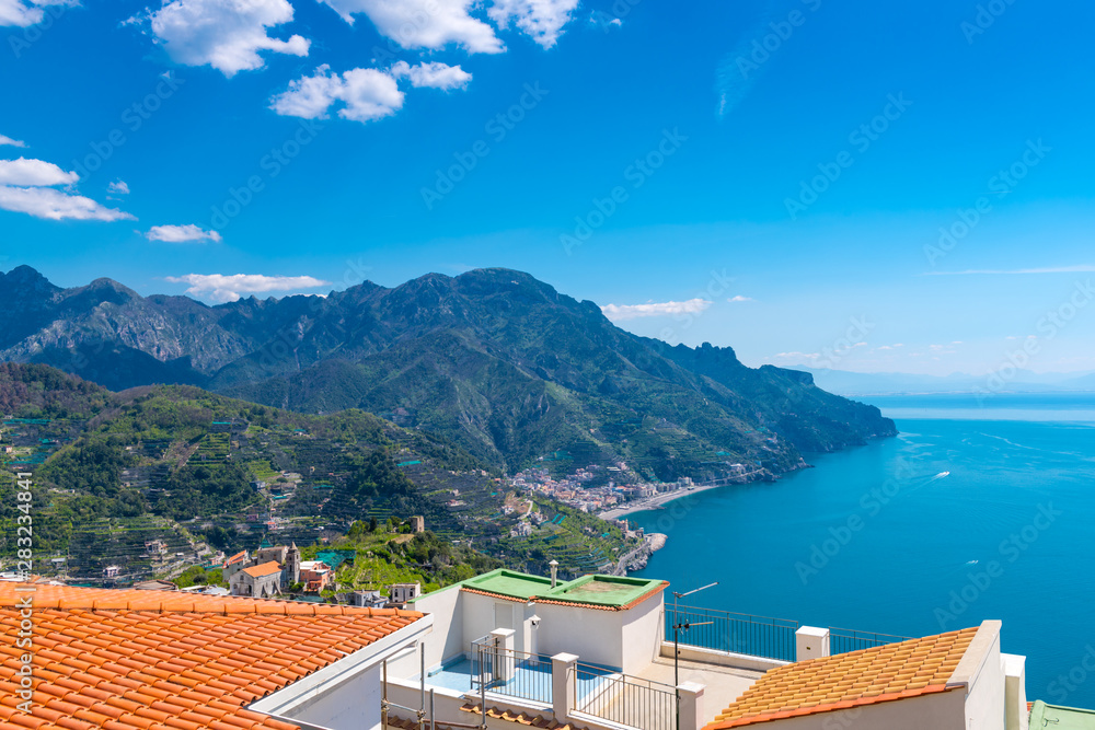 View of Amalfi coast from Ravello, Italy
