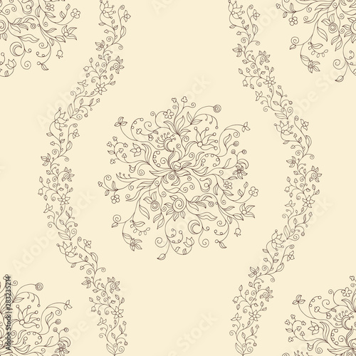 seamless wavy floral pattern