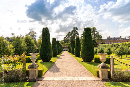 Formal gardens and parkland at the Erddig Hall in Shropshire near Wrexham, Wales. photo