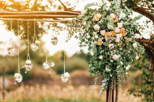 Fotografia Rustic wedding photo zone