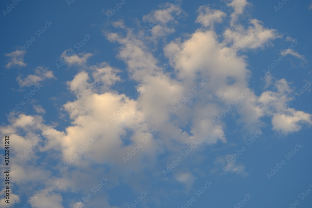 Fototapeta premium cloud sky blue background white nature